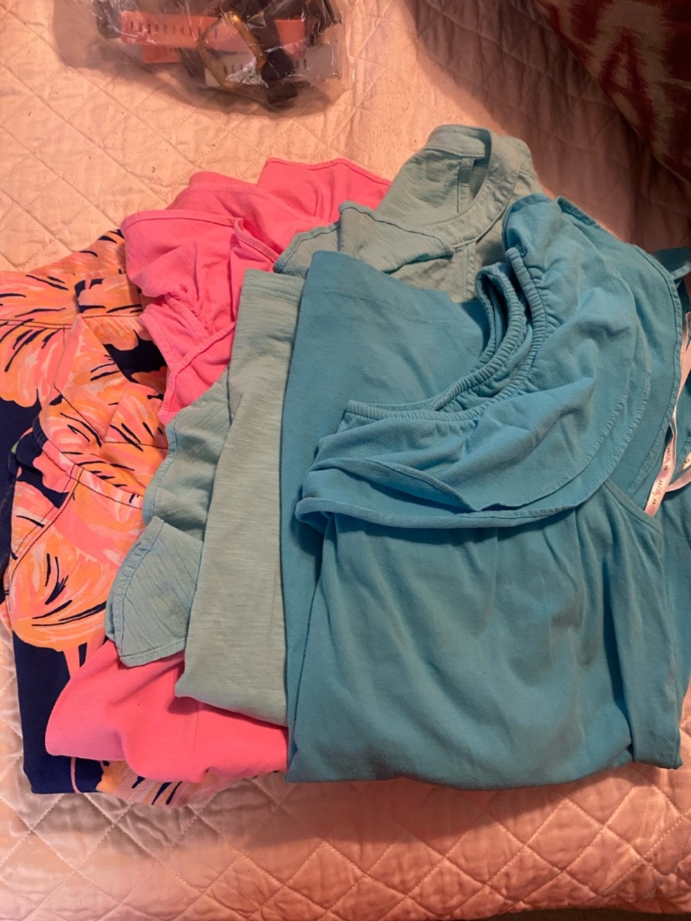 Lilly Pulitzer Mixed Women’s Tops in Aqua, Pink and Navy Floral